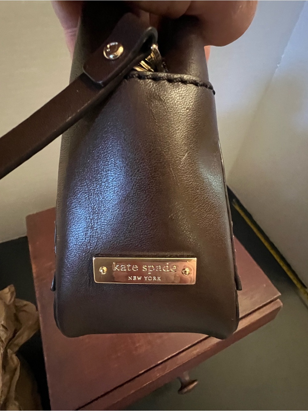 Women’s Kate Spade Collectors Car-Shaped Leather Clutch - Teal Brown Cream - Picture 10 of 11